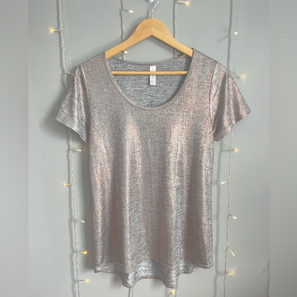 Silver Metallic Women's Top